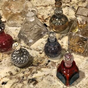 Assorted Glass Perfume Bottles - Vintage Italian Crystal